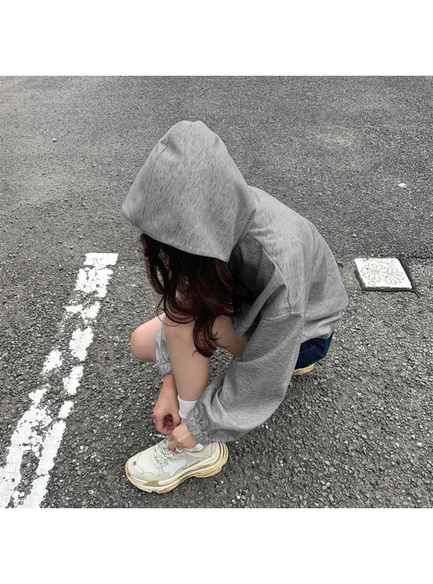 フード付きボリュームブルゾン