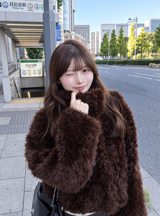 襟2Wayファージャケット