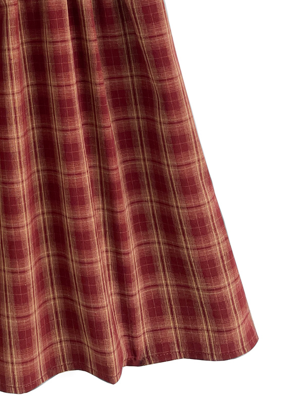 チェック柄リボンキャミソールチュニック