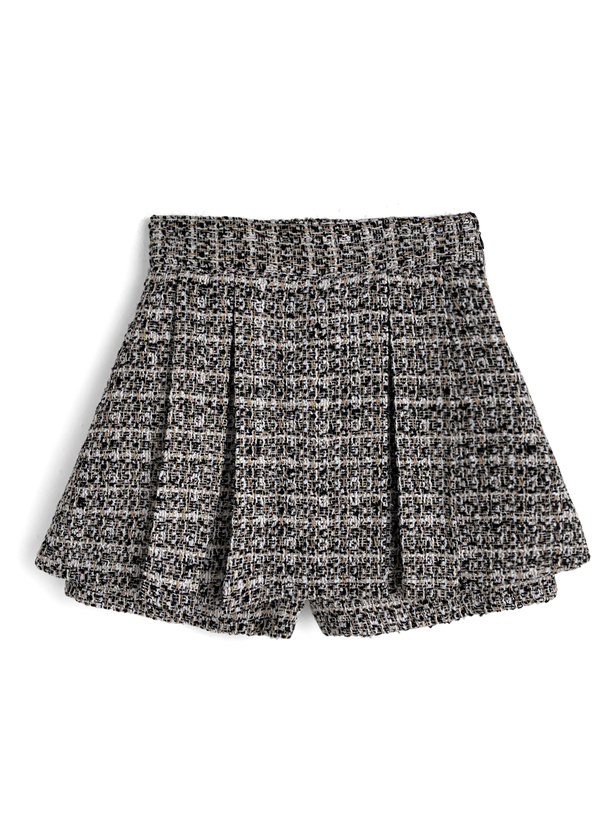 ツイードプリーツミニスカートパンツ[pa092] | レディースファッション