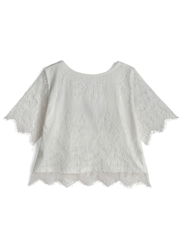 接触冷感メタリックロゴプリントレースTシャツ