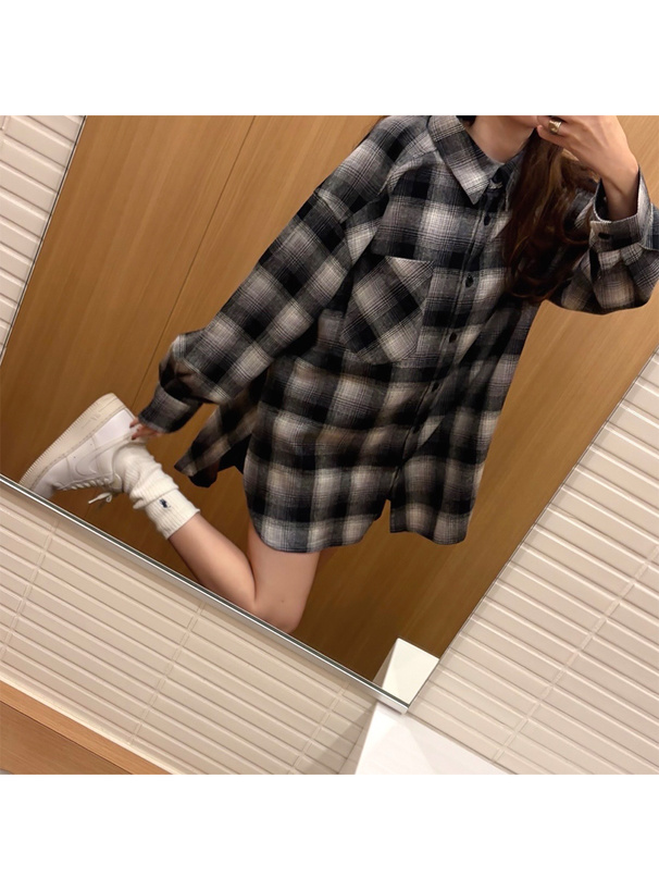チェック柄ビッグシャツ
