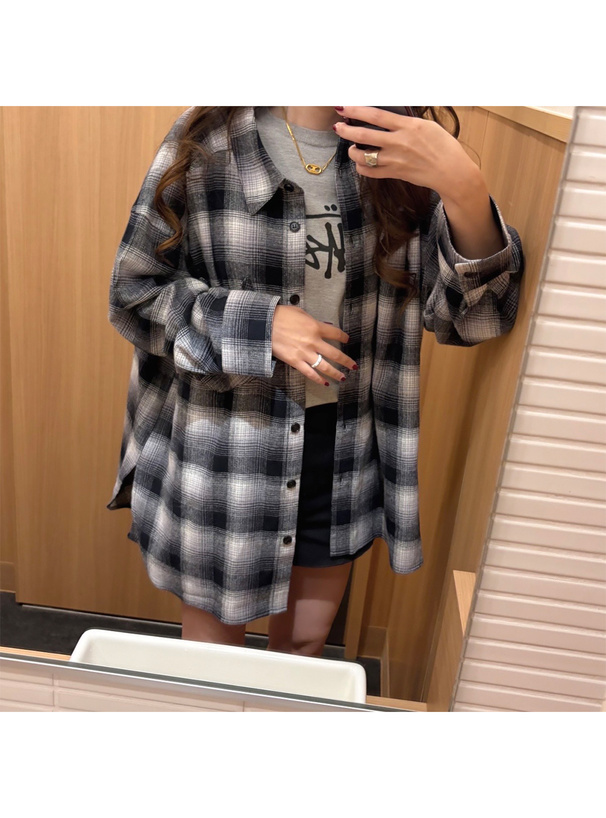 チェック柄ビッグシャツ