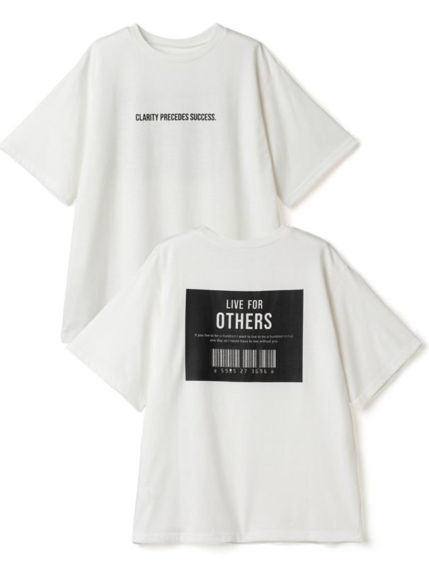 バックロゴプリントTシャツ