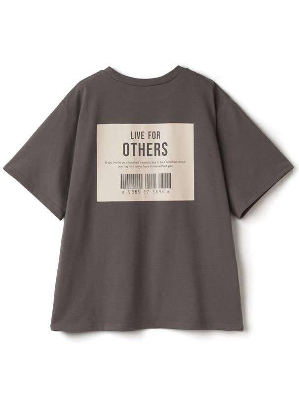 バックロゴプリントTシャツ