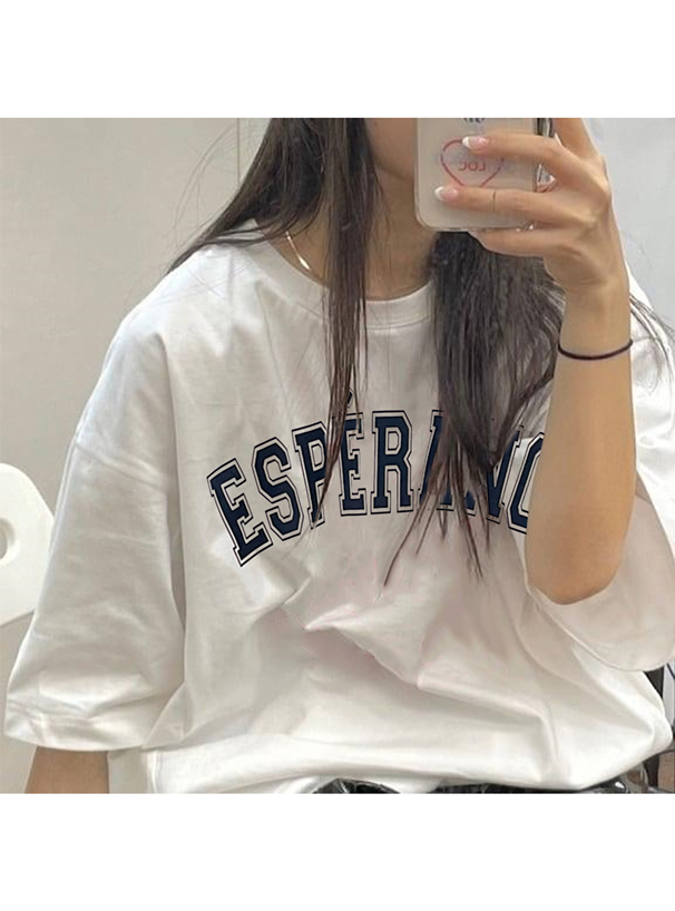カレッジロゴドロップショルダーTシャツ