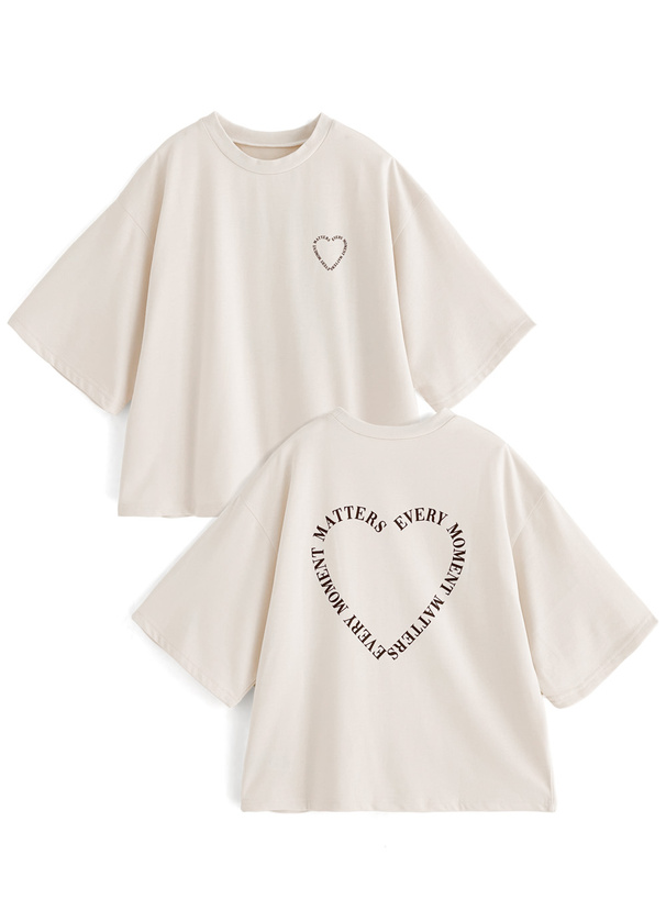 ハートロゴプリントTシャツ[pm255a] | レディースファッション通販の