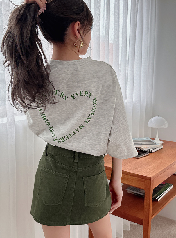 ハートロゴプリントTシャツ[pm255a] | レディースファッション通販の