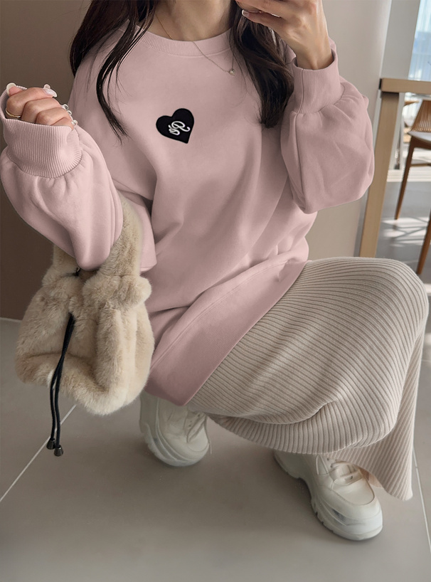 ハートワッペンスウェットトップス[pm358] | レディースファッション