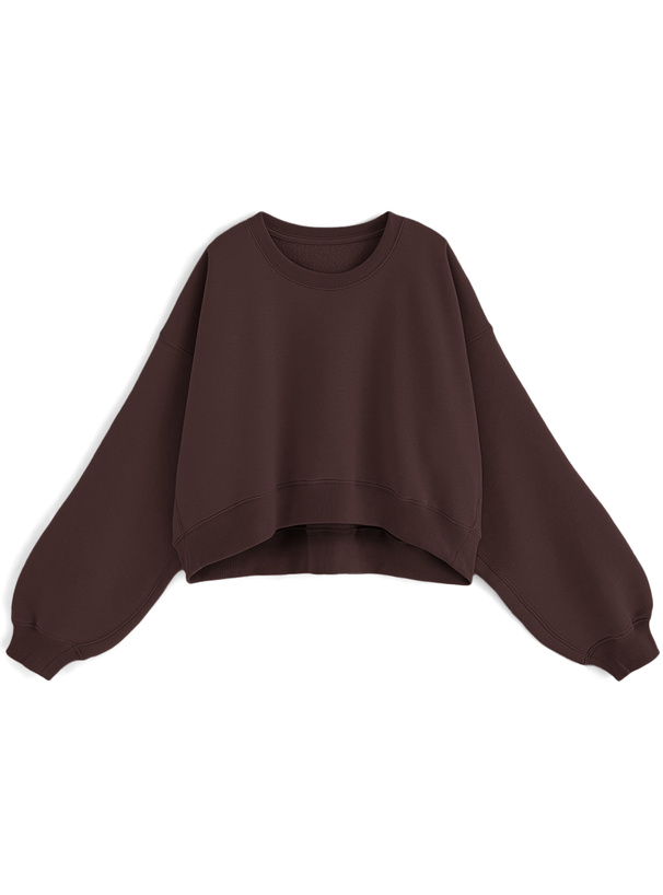 ショート丈スウェットトップス