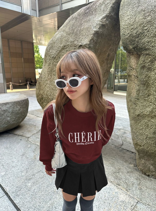 CPG ロゴ刺繍 クロップドスウェット M ブラック INTL_VOGUE_Sweatshirt_Schwarz_
