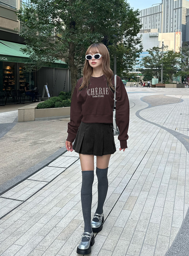 ロゴ刺繍スウェットトップス