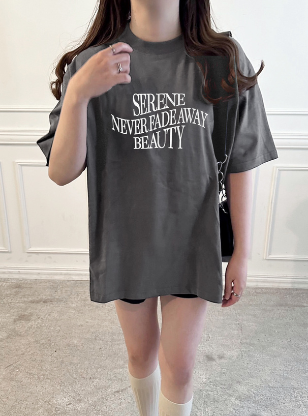 箔プリントロゴTシャツ