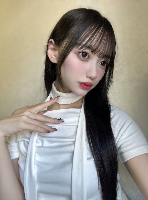 スカーフ付きオフショルダーカットトップス