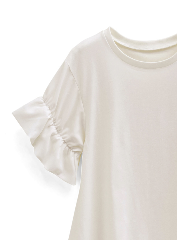 フリルスリーブTシャツ