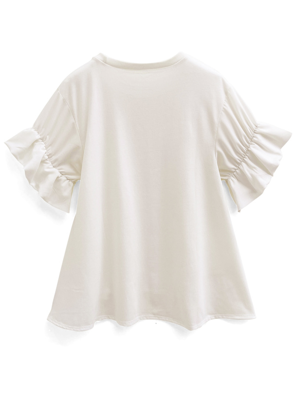 フリルスリーブTシャツ