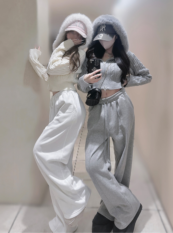 センターラインスウェットワイドパンツ