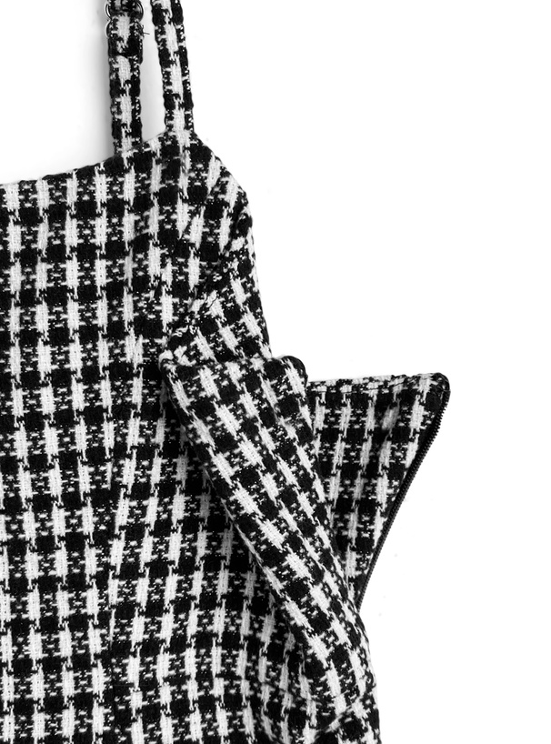 ツイードキャミソールミニワンピース