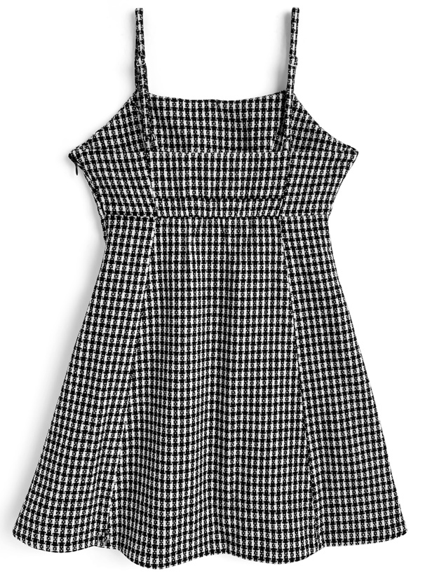 ツイードキャミソールミニワンピース