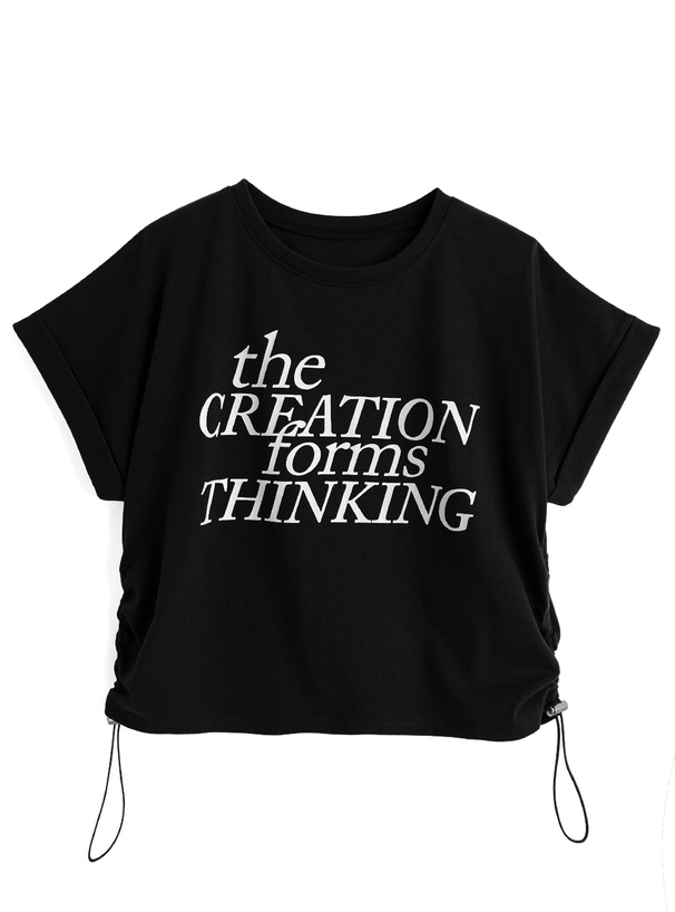 サイドドロストロゴTシャツ