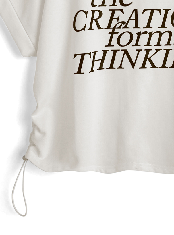 サイドドロストロゴTシャツ