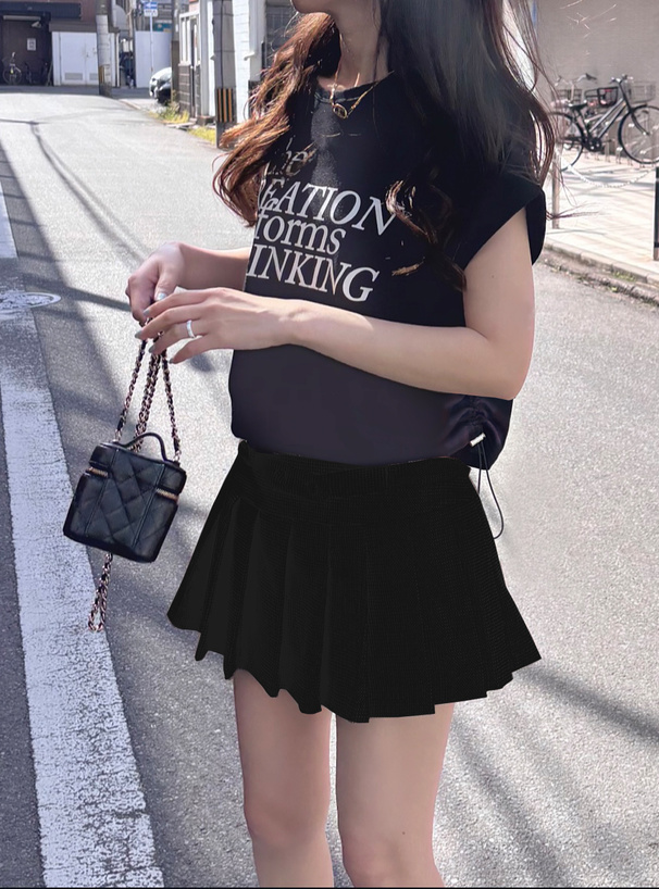 サイドドロストロゴTシャツ