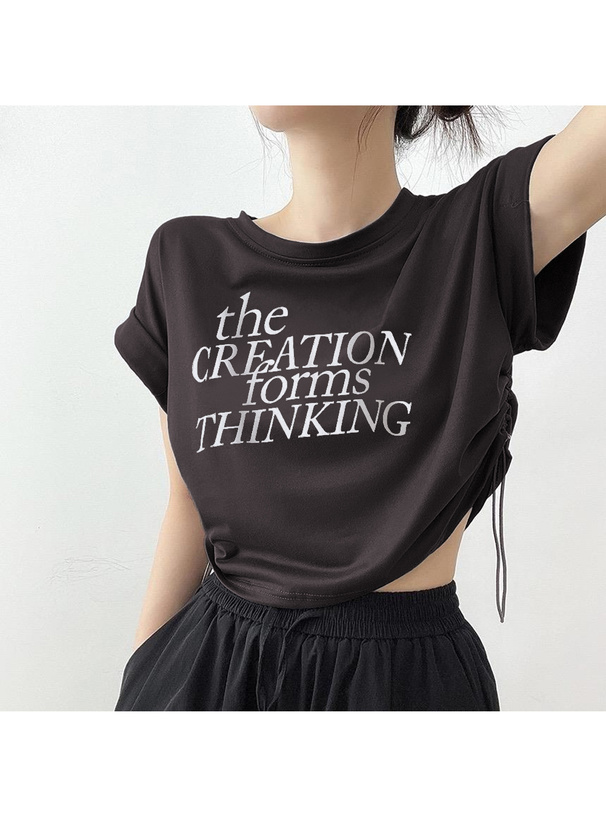サイドドロストロゴTシャツ