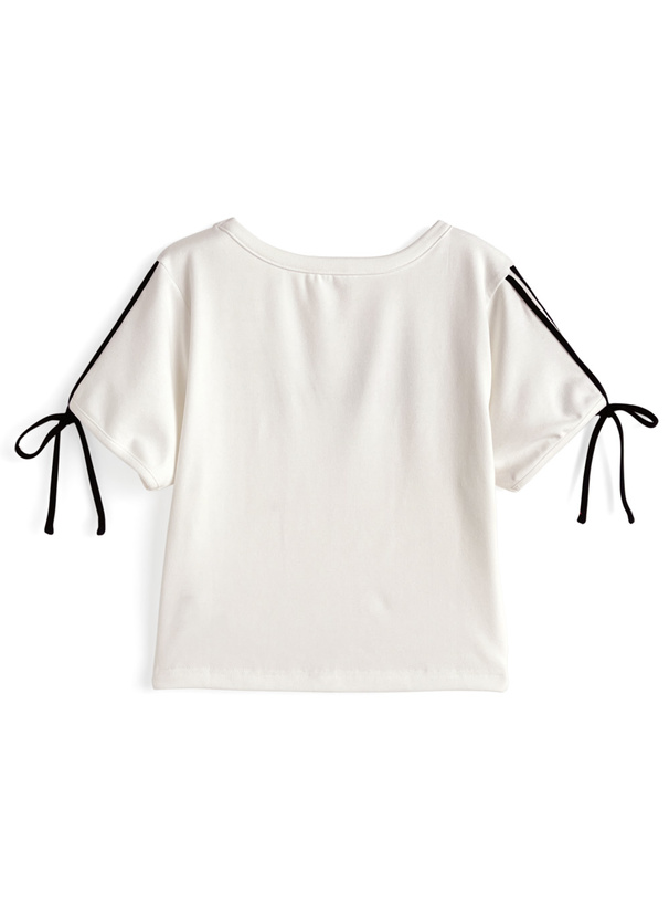 サイドラインリボンロゴTシャツ