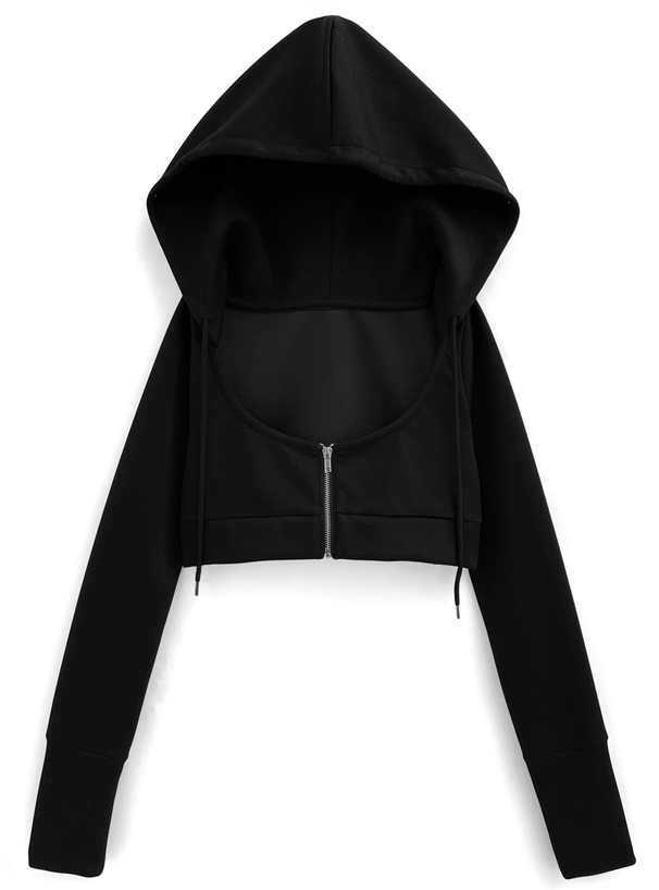 クロップド丈パーカー×キャミソールワンピースセットアップ