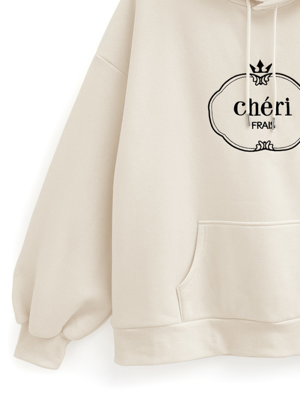 ロゴ刺繍裏起毛スウェットパーカー[pm605] | レディースファッション