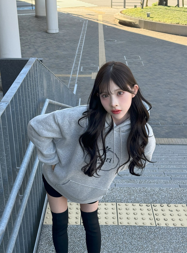 ロゴ刺繍裏起毛スウェットパーカー[pm605] | レディースファッション