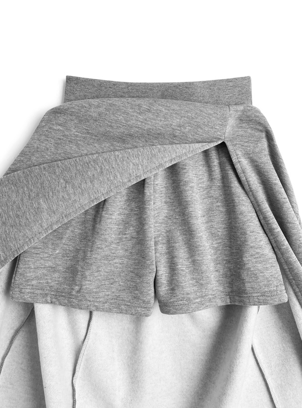 オフショルダースウェット×インパン付きスリットフレアスカートセットアップ