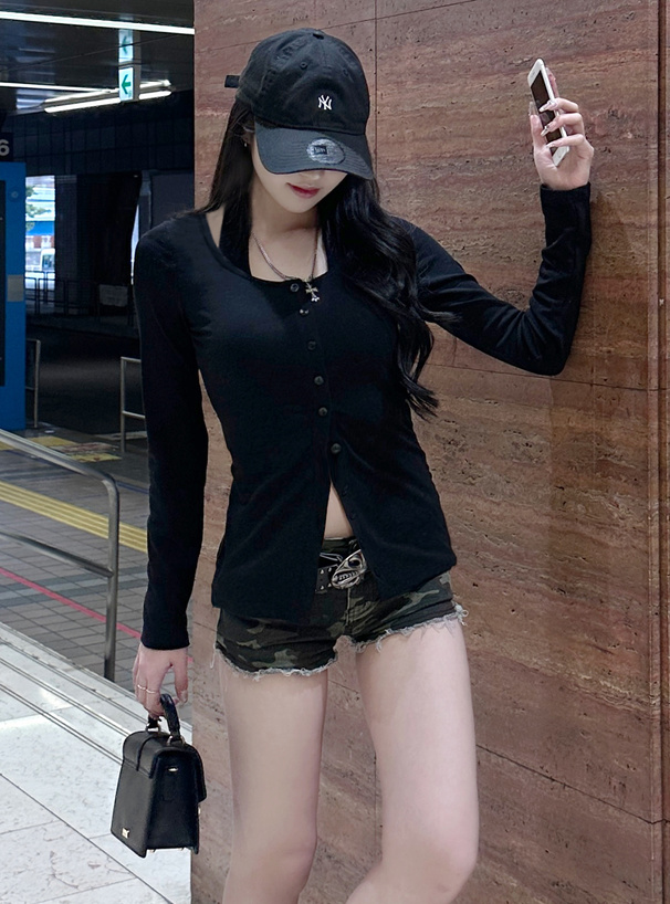 レイヤード風カーディガン