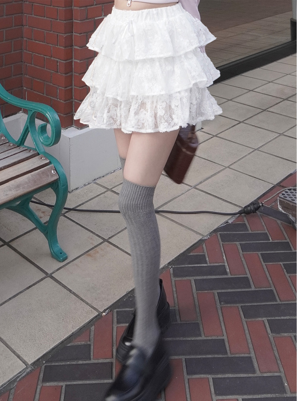 楽天市場】レースフリルプリーツミニスカート : 夢展望 YUMETENBO