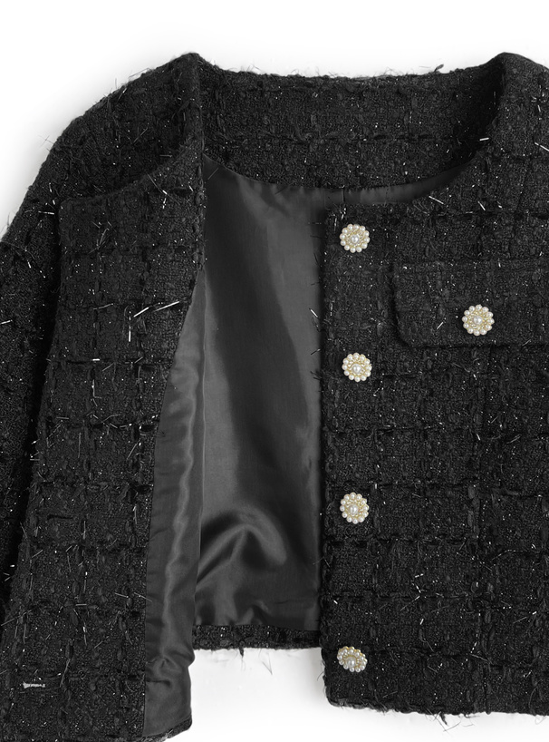 フェザーツイードジャケット×インパン裏地付きスカートセットアップ