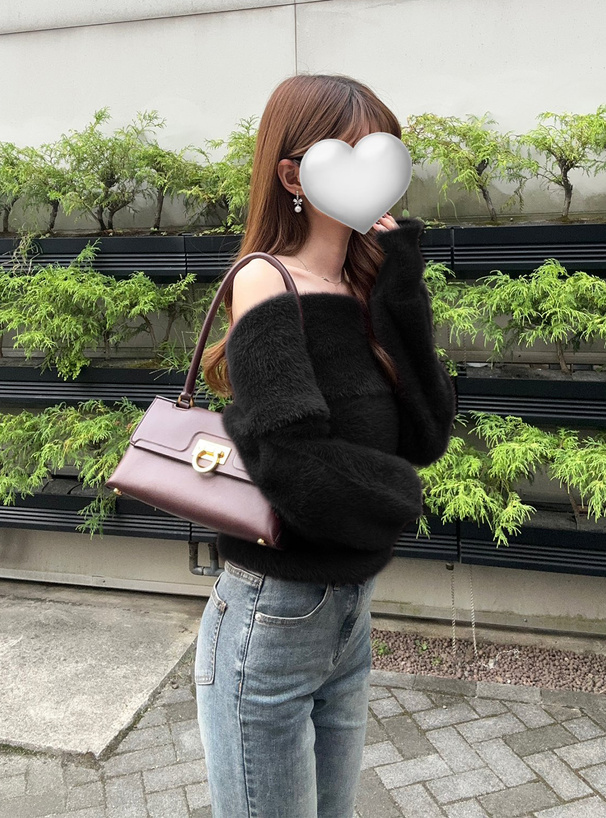 シャギーオフショルダーニットトップス[pm641] | レディース