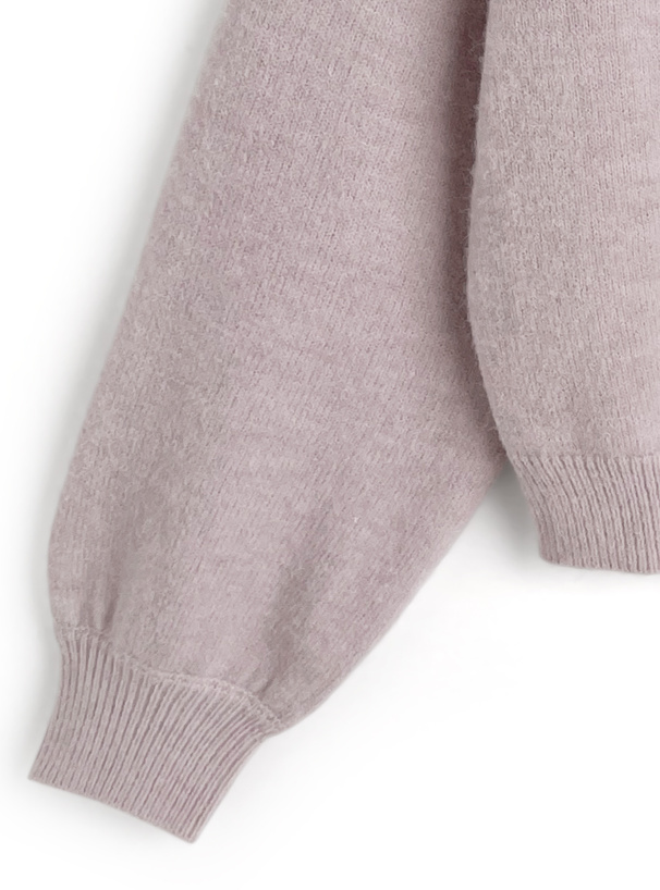 パールラインストーンロゴニットトップス