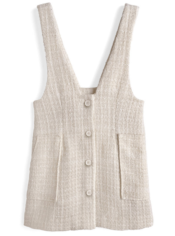 ツイードミニジャンパースカート