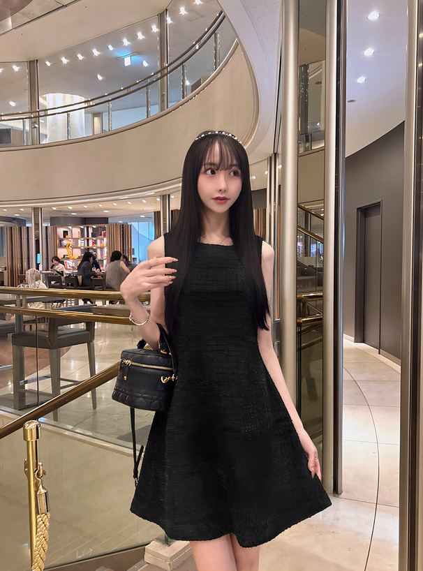 ツイードノースリーブフレアミニワンピース[pm657] | レディース