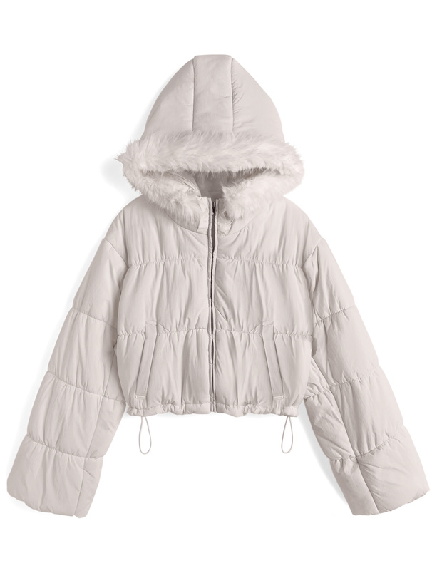 ファー付きダウンブルゾン