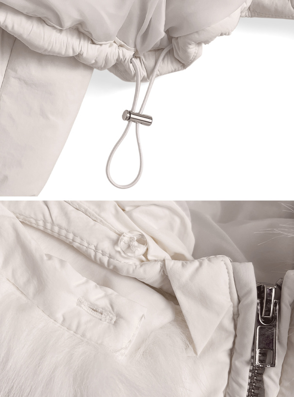 ファー付きダウンブルゾン