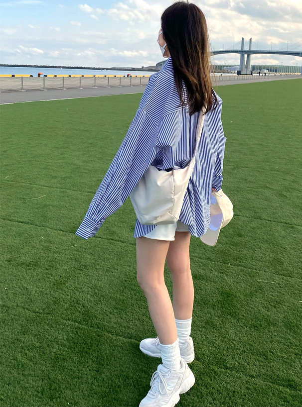 ストライプビッグシャツ