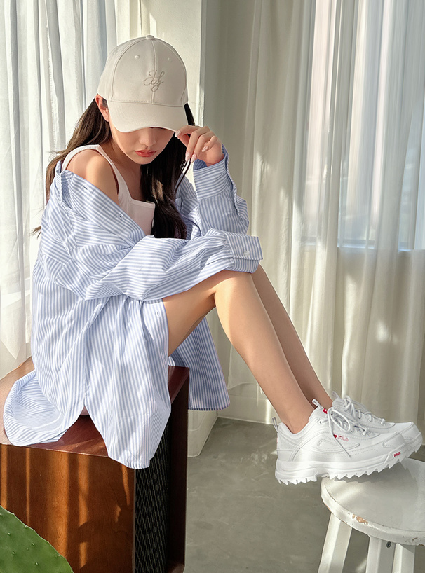 ストライプビッグシャツ