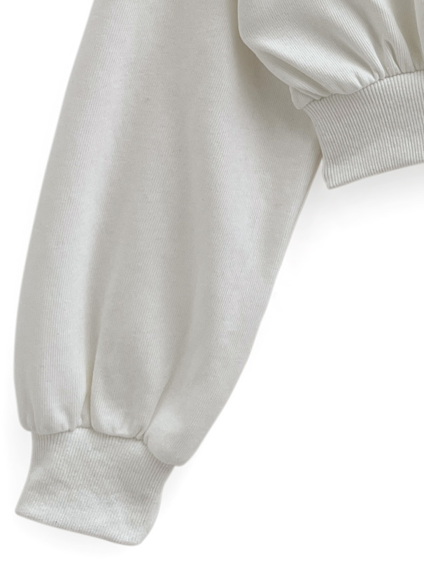 ビジューロゴオフショルトップス