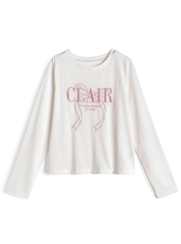 リボン刺繍Tシャツ
