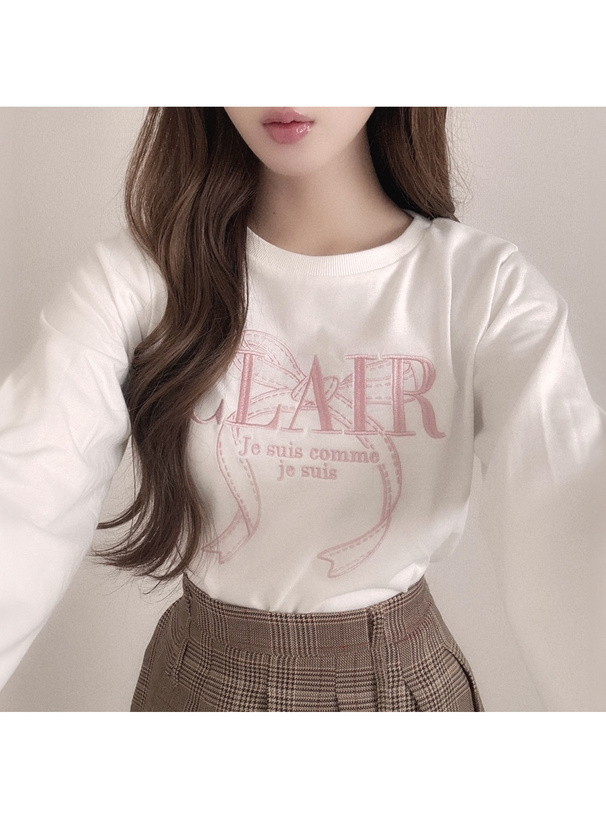 リボン刺繍Tシャツ[pm695a] | レディースファッション通販の