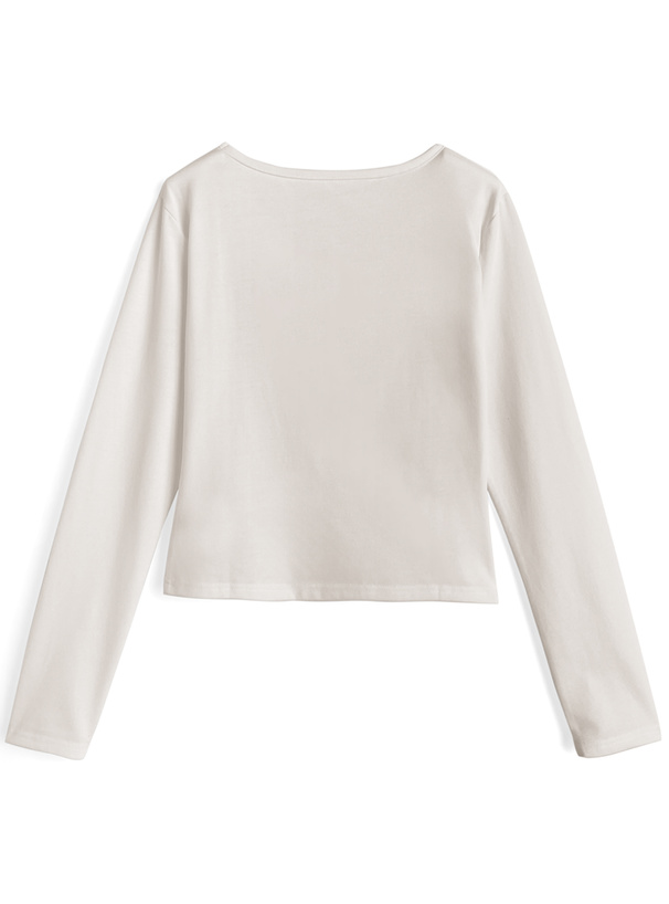 ロゴプリントショート丈Tシャツ