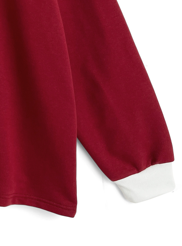 ハートロゴバイカラースウェットトップス