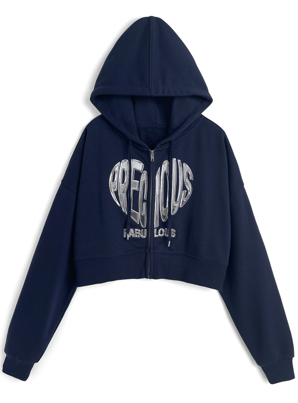 ロゴ刺繍スウェットパーカー