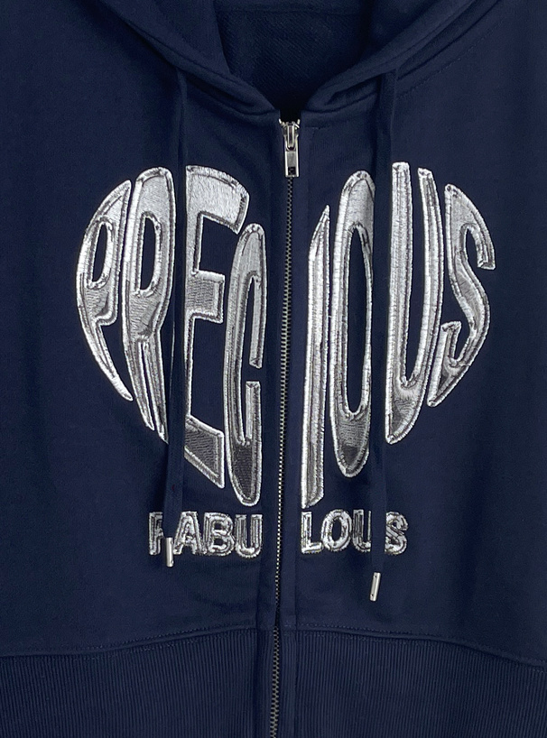 ロゴ刺繍スウェットパーカー